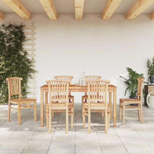 Set da Pranzo da Giardino 7 pz in Legno Massello di Teak 3155780