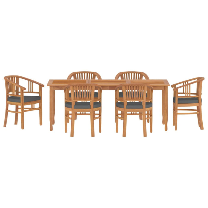 Set da Pranzo da Giardino 7 pz in Legno Massello di Teakcod mxl 124312