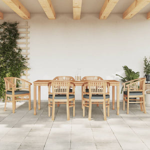 Set da Pranzo da Giardino 7 pz in Legno Massello di Teakcod mxl 124312