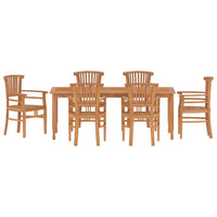 Set da Pranzo da Giardino 7 pz in Legno Massello di Teakcod mxl 124288