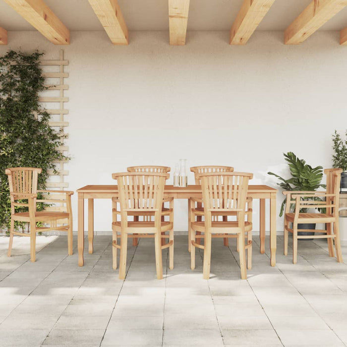 Set da Pranzo da Giardino 7 pz in Legno Massello di Teakcod mxl 124288