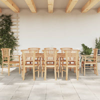 Set da Pranzo per Giardino 9 pz in Legno Massello di Teak 3155788