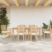 Set da Pranzo da Giardino 7 pz in Legno Massello di Teak 3155789