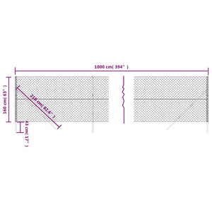 Recinzione a Rete Verde 1,6x10 m 153908