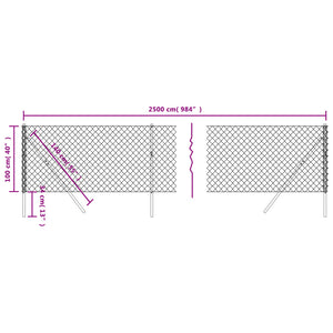 Recinzione a Rete Verde 1x25 m 153913