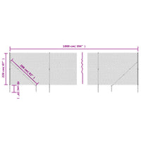 Recinzione a Rete con Picchetti Ancoraggio Verde 2,2x10 m 153927