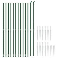 Recinzione a Rete con Picchetti Ancoraggio Verde 2x25 m 153934