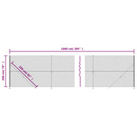 Recinzione a Rete con Flangia Verde 2x10 m 153942