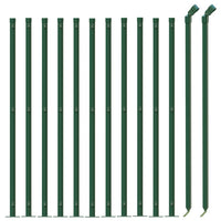 Recinzione a Rete con Flangia Verde 1,1x25 m 153946