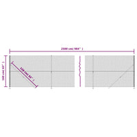 Recinzione a Rete con Flangia Verde 1,6x25 m 153948