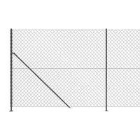 Recinzione a Rete con Flangia Antracite 1,6x10 m 153988