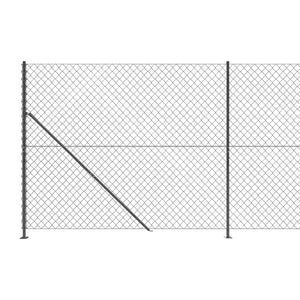 Recinzione a Rete con Flangia Antracite 1,6x10 m 153988