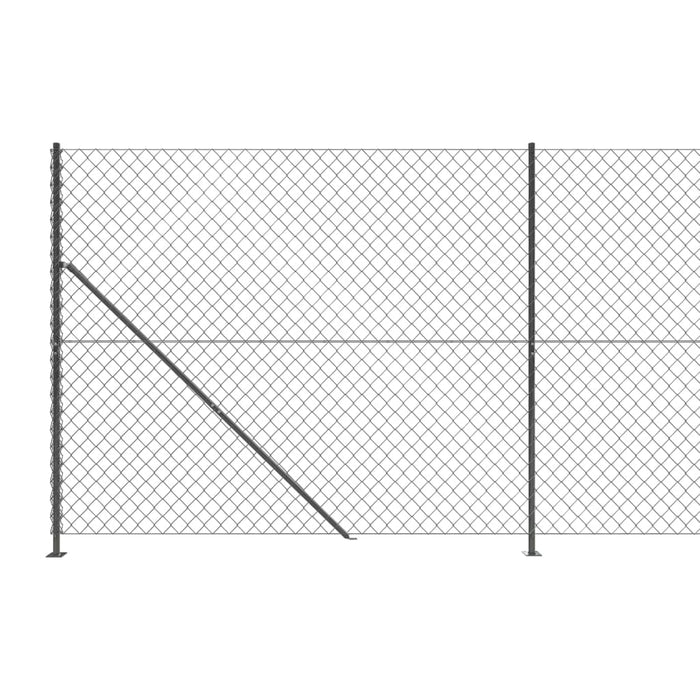 Recinzione a Rete con Flangia Antracite 1,6x10 m 153988