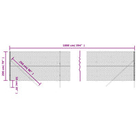 Recinzione a Rete Argento 2x10 m 154006