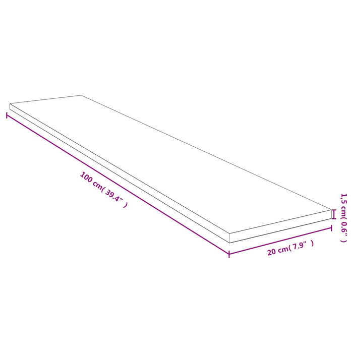 Scaffale a Parete 100x20x1,5 cm in Bambù 352727