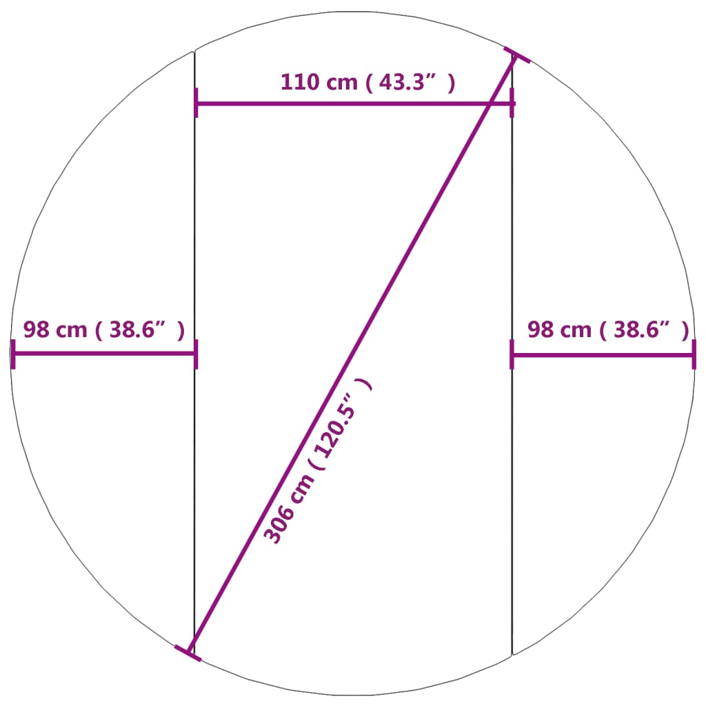 Telo Sotto Piscina Grigio Chiaro Ø306 cm Geotessile Poliestere 94216