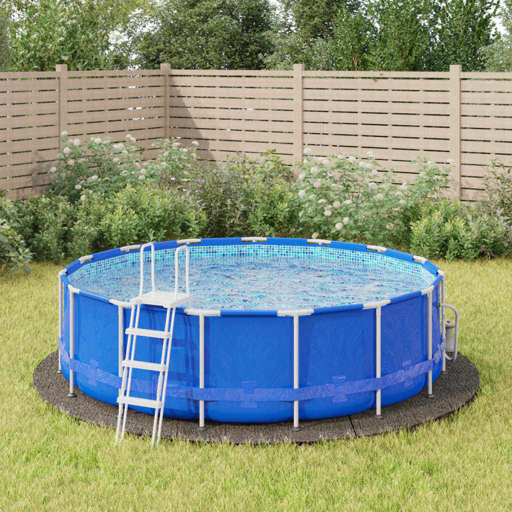 Telo Sotto Piscina Grigio Chiaro Ø396 cm Geotessile Poliesterecod mxl 103857