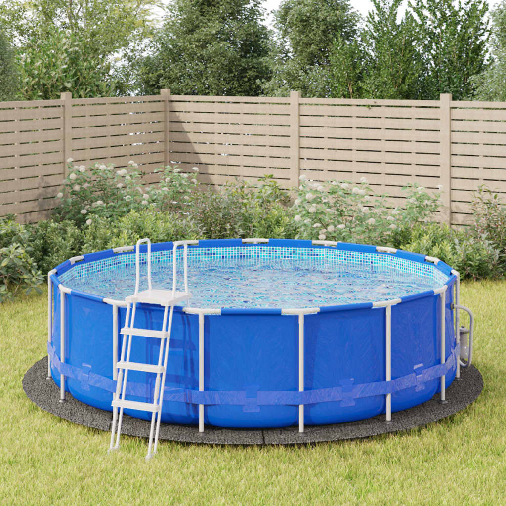 Telo Sotto Piscina Grigio Chiaro Ø458 cm Geotessile Poliesterecod mxl 126874