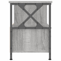 Mobile TV Grigio Sonoma 90x33x45 cm Legno Multistrato e Ferro 831796