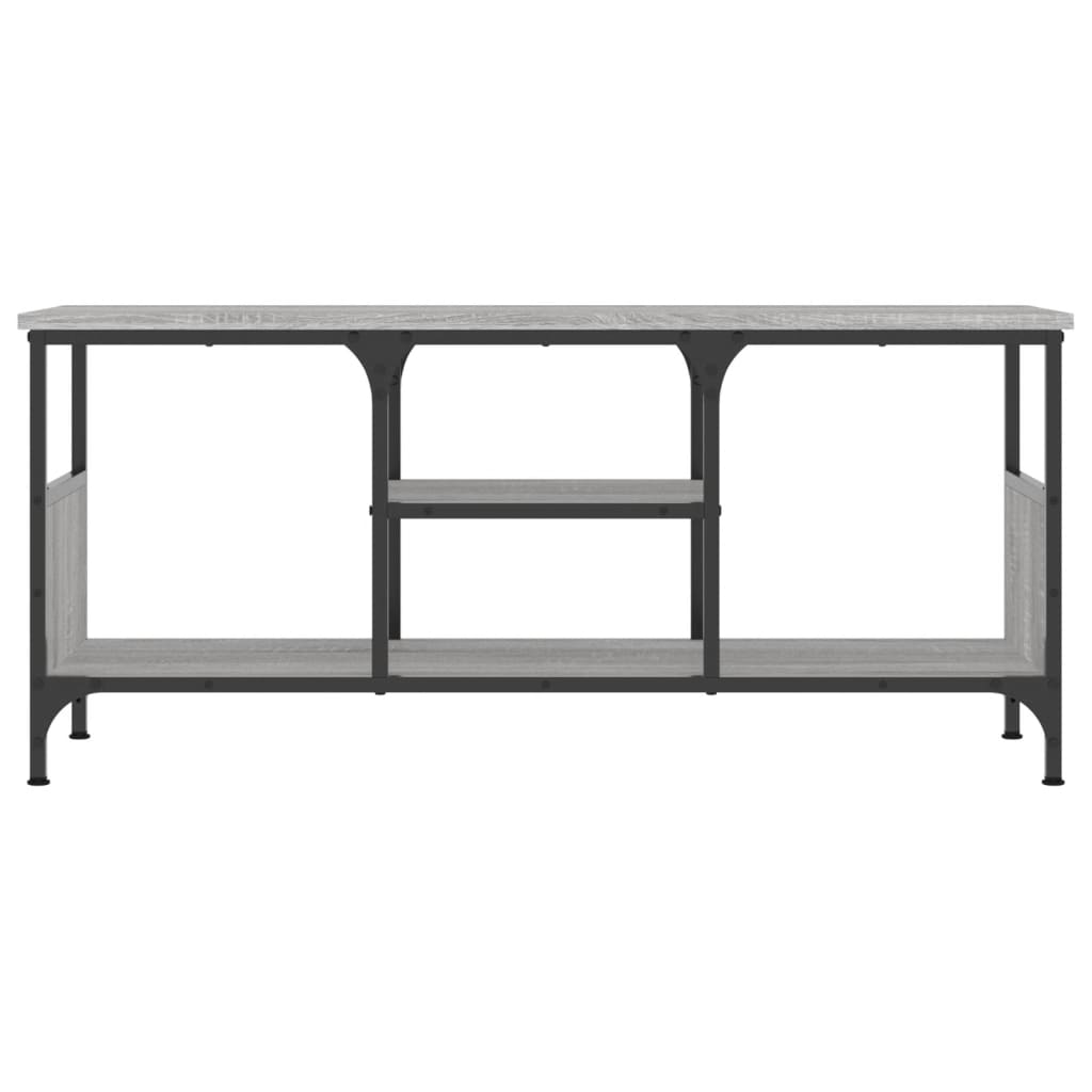 Mobile TV Grigio Sonoma 100x35x45 cm Legno Multistrato e Ferro 831801