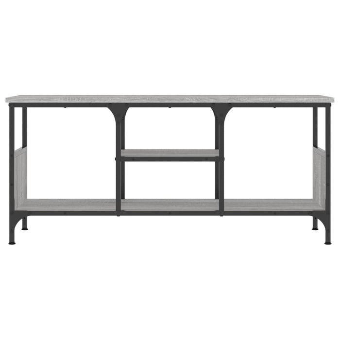 Mobile TV Grigio Sonoma 100x35x45 cm Legno Multistrato e Ferro 831801