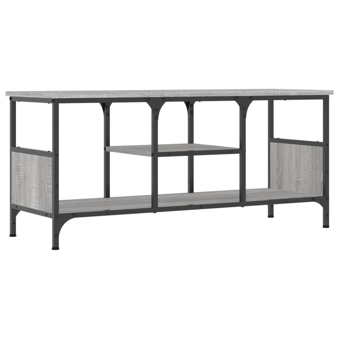 Mobile TV Grigio Sonoma 100x35x45 cm Legno Multistrato e Ferro 831801