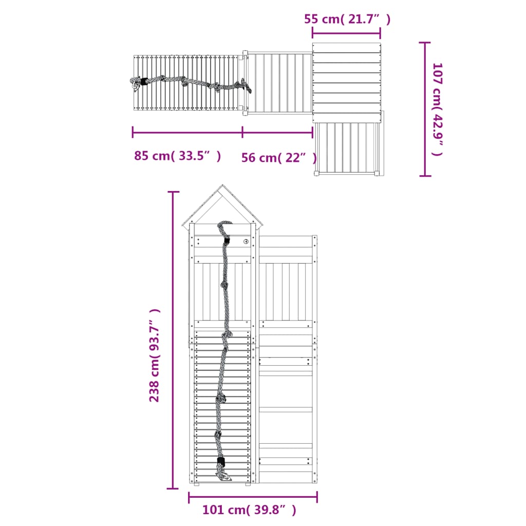 Casetta con Arrampicata in Legno Massello di Douglas 3156875