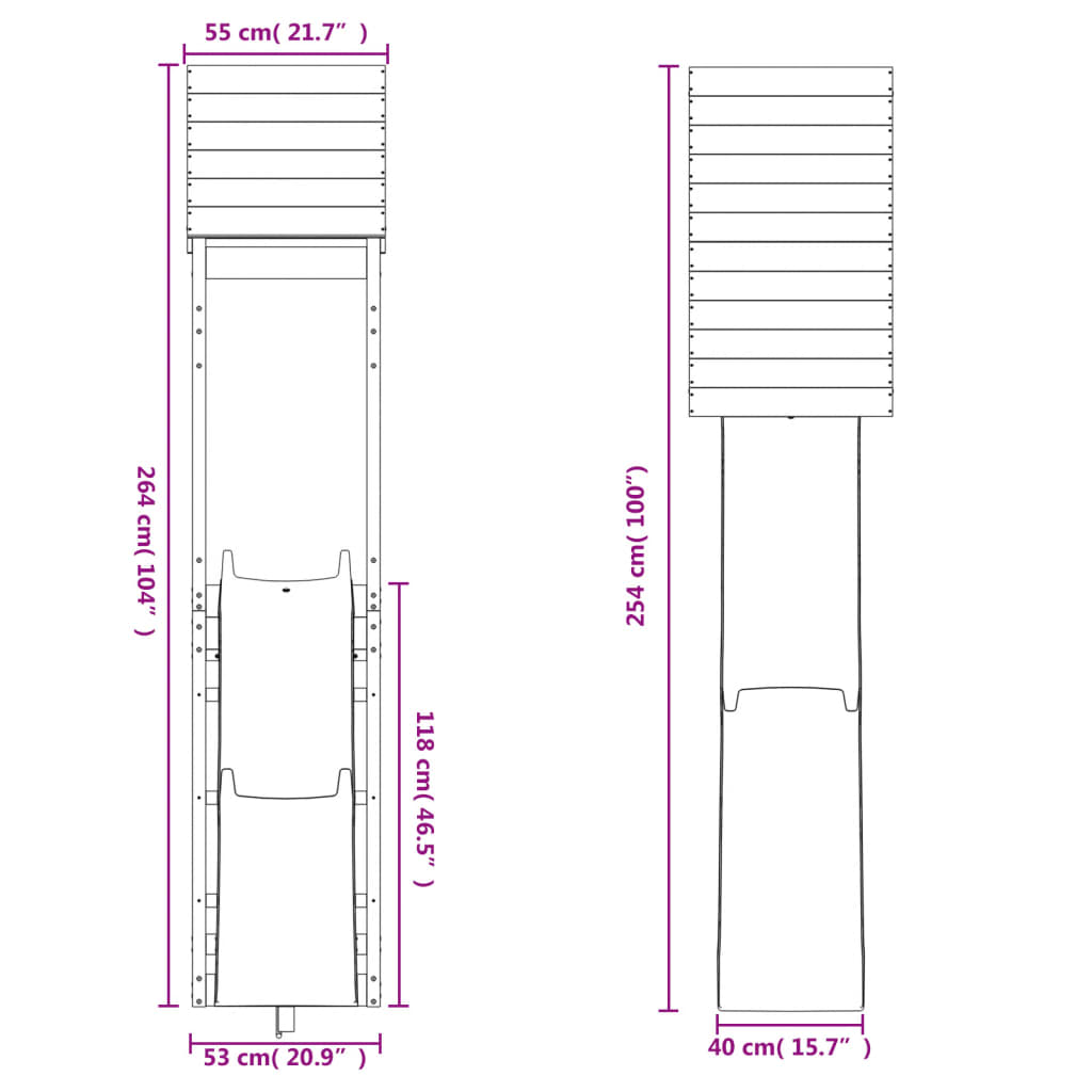 Set da Gioco da Esterno in Legno Massello di Pino 3156895