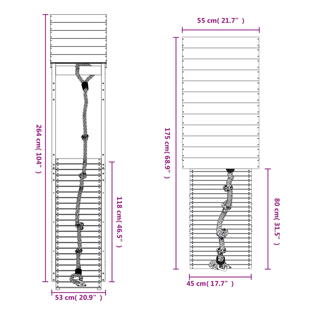 Casetta con Arrampicata in Legno Massello di Douglas 3156899