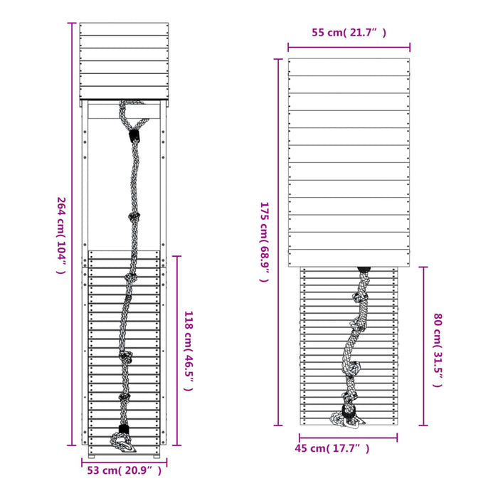 Casetta con Arrampicata in Legno Massello di Douglas 3156899