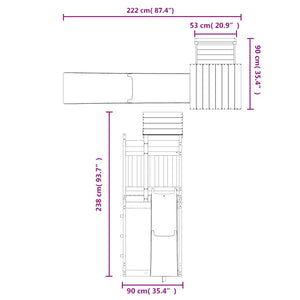 Set da Gioco da Esterno in Legno di Pino Impregnato 3156960