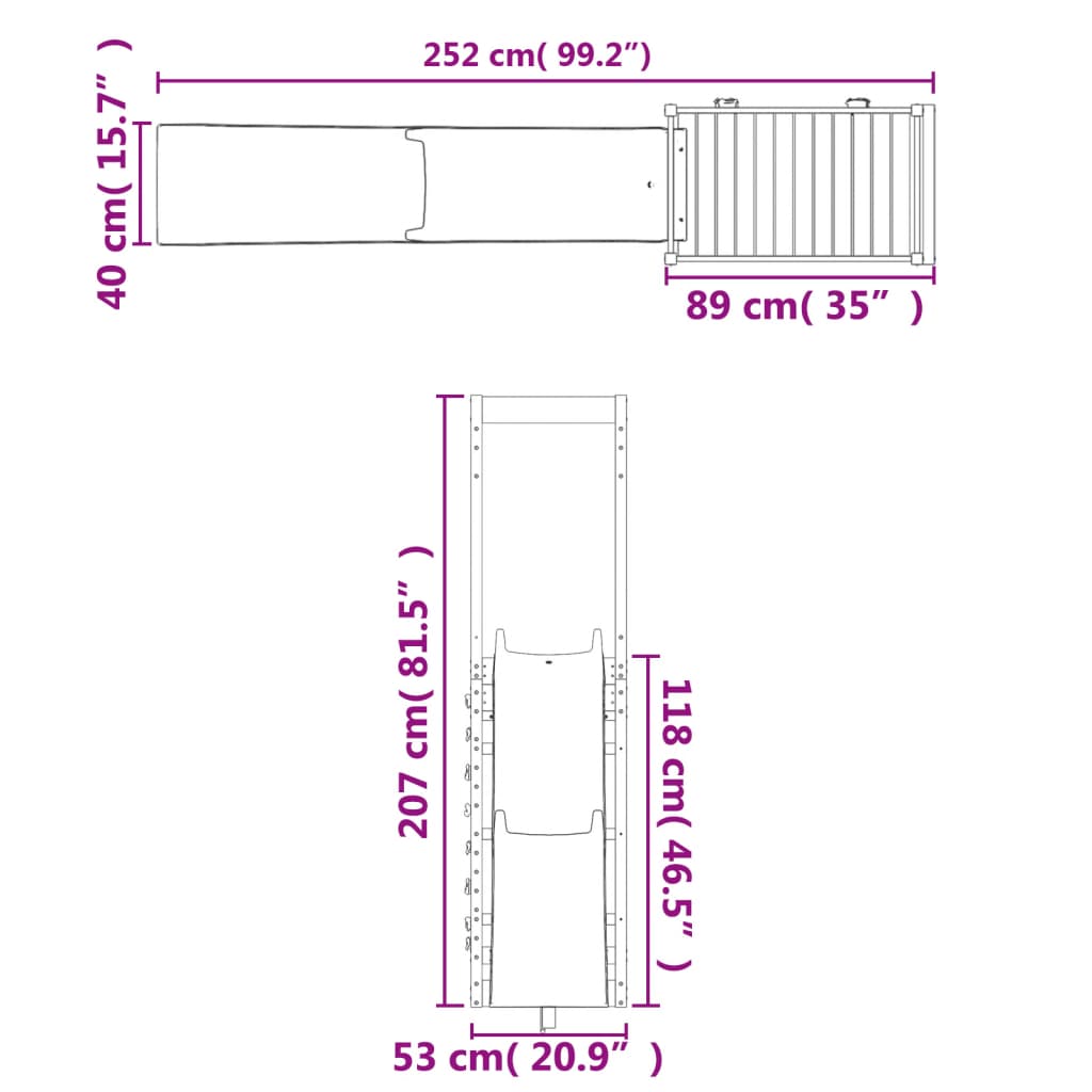 Set da Gioco da Esterno in Legno di Pino Impregnato 3156993