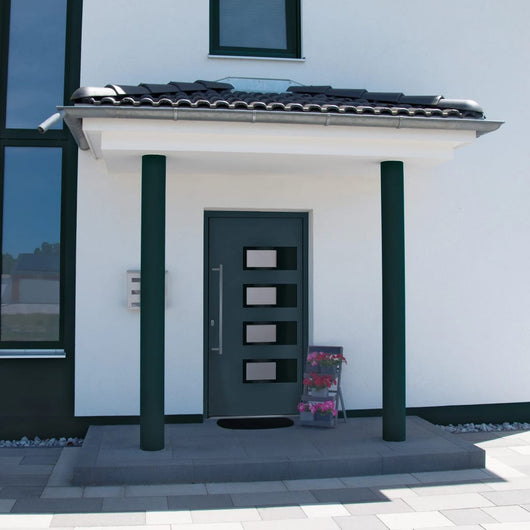 Porta Ingresso Antracite 100x200 cm in Alluminio e PVC 3157071