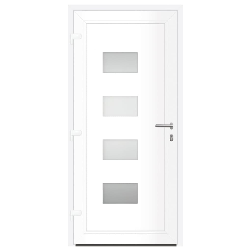 Porta Ingresso Antracite 100x210 cm in Alluminio e PVC 3157072