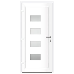 Porta Ingresso Antracite 100x210 cm in Alluminio e PVC 3157072