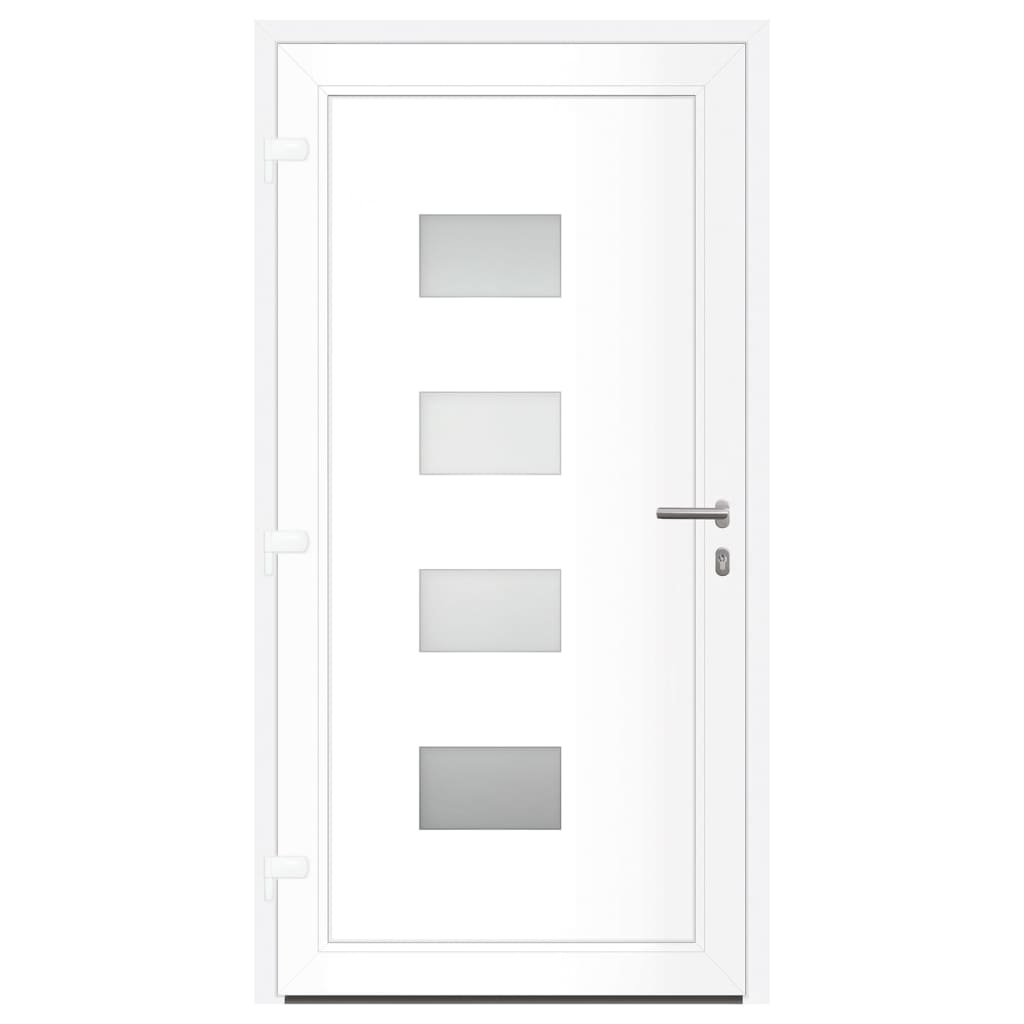 Porta Ingresso Antracite 110x210 cm in Alluminio e PVC 3157073