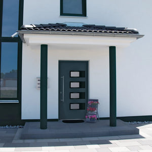 Porta Ingresso Antracite 110x210 cm in Alluminio e PVC 3157073