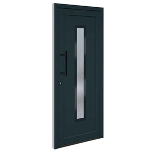 Porta Ingresso Antracite 88x200 cm in PVC 3157084