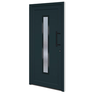 Porta Ingresso Antracite 98x200 cm in PVC 3157090