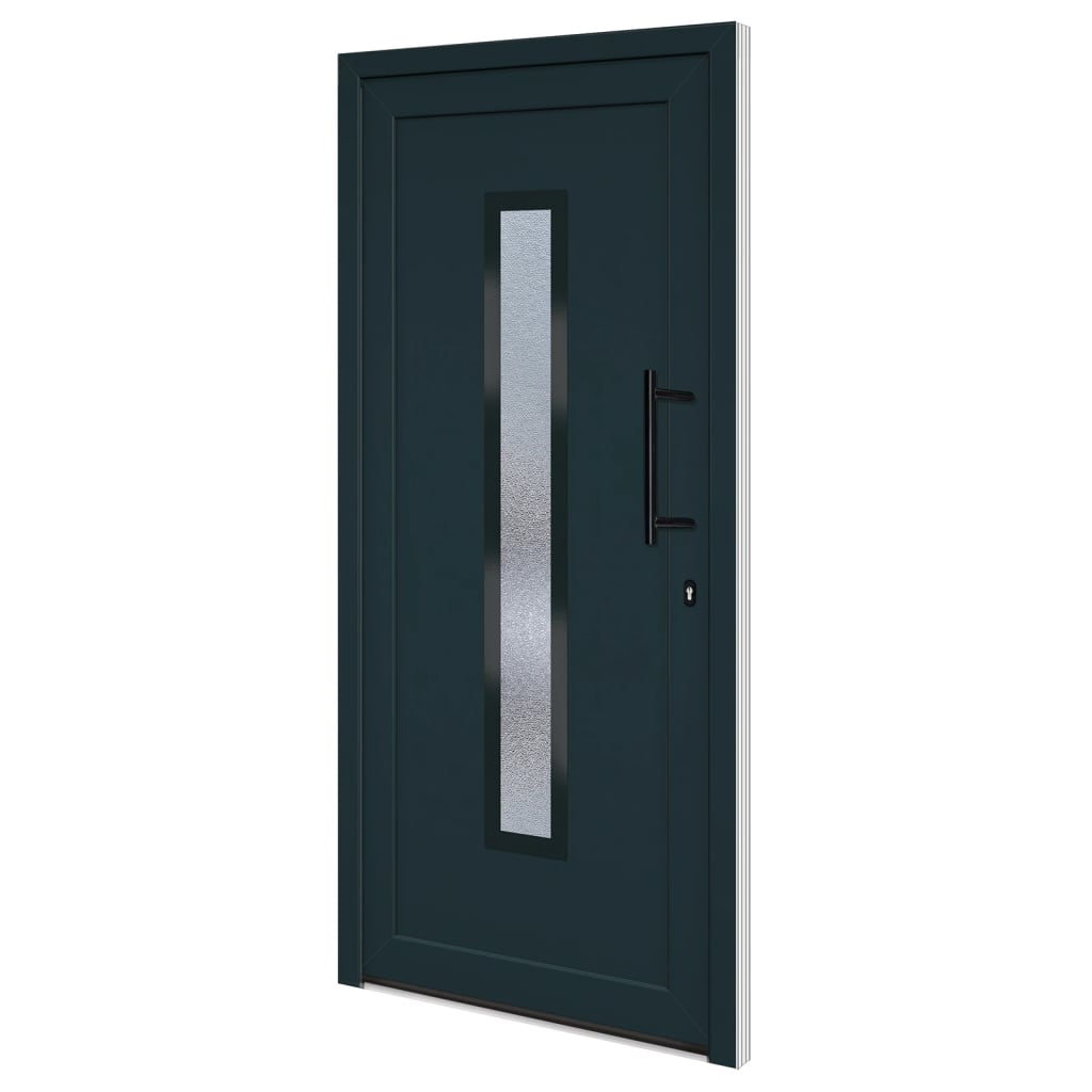 Porta Ingresso Antracite 98x208 cm in PVC 3157091