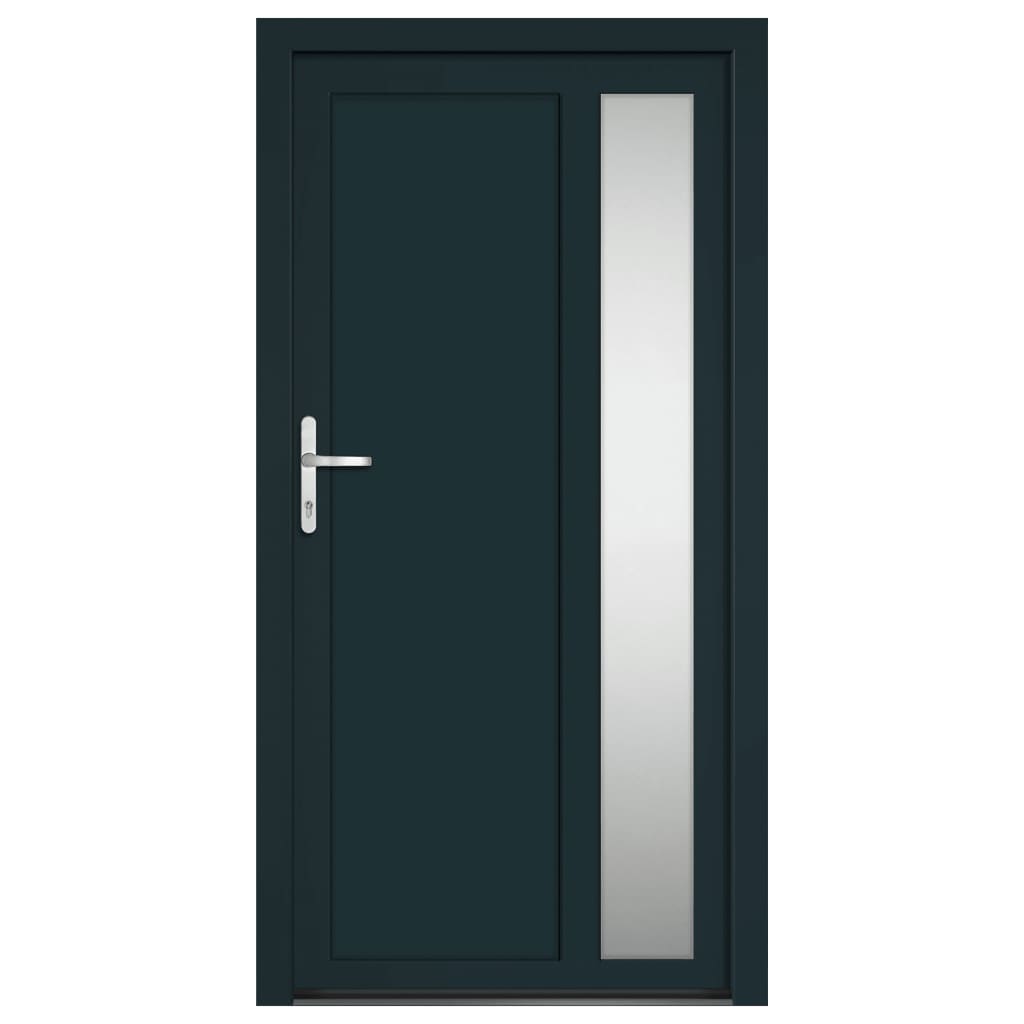 Porta Ingresso Antracite 108x208 cm in PVC 3157102