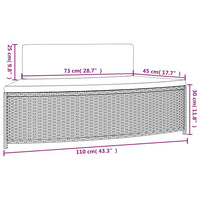 Bordo per Spa Grigio in Polyrattan e Legno Massello di Acacia 3157118