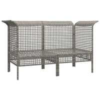 Divani Angolari da Giardino con Cuscini 2pz Polyrattan Grigio 319660