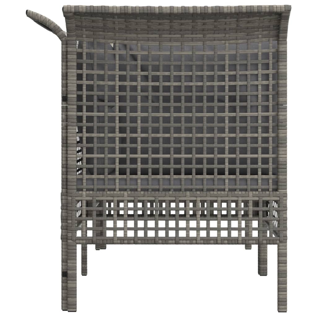 Divani Angolari da Giardino con Cuscini 2pz Polyrattan Grigio 319660