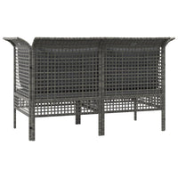 Divani Angolari da Giardino con Cuscini 2pz Polyrattan Grigio 319660