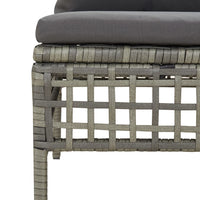 Divani Angolari da Giardino con Cuscini 2pz Polyrattan Grigio 319660