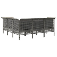 Set Divani da Giardino 5 pz con Cuscini in Polyrattan Grigio 319666