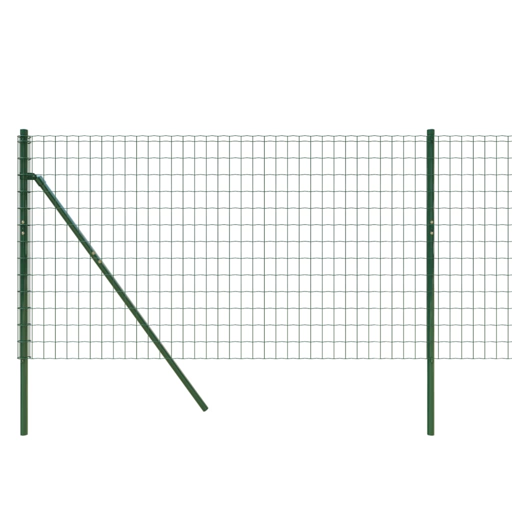 Recinzione Metallica Verde 1x10 m in Acciaio Zincato 154049