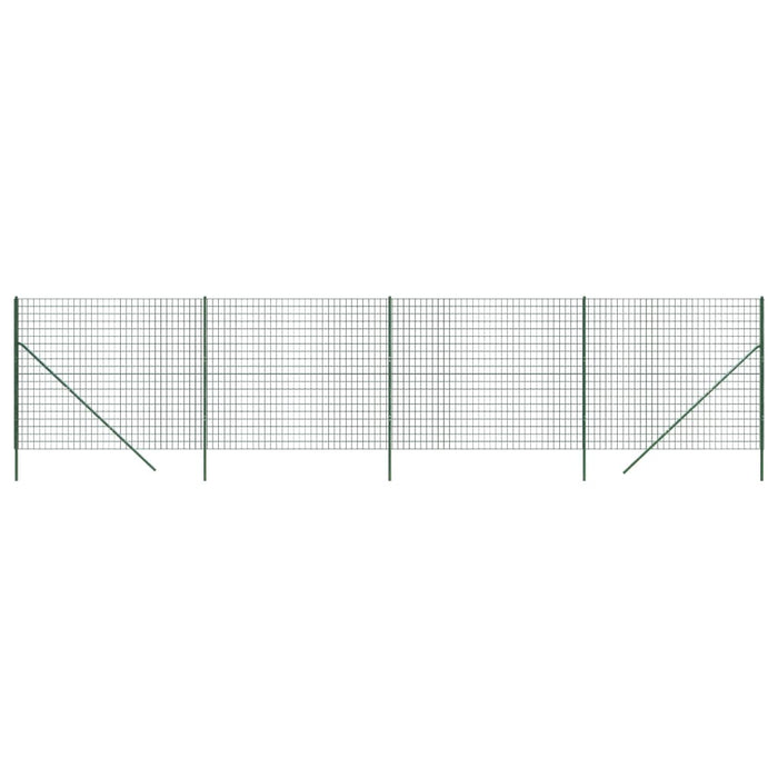 Recinzione Metallica Verde 1,8x10 m in Acciaio Zincato 154069