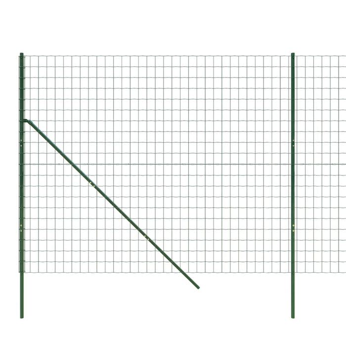 Recinzione Metallica Verde 1,6x25 m in Acciaio Zincato 154076